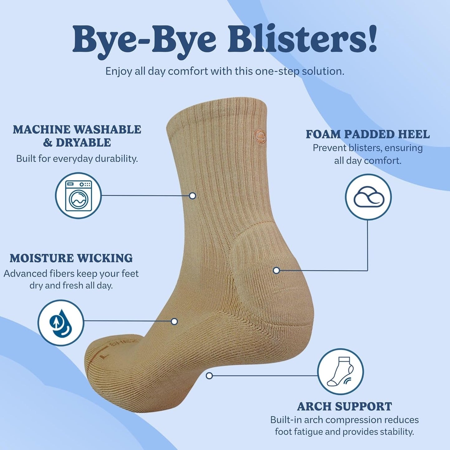 Cushioned Crew Socks