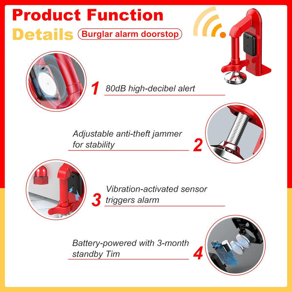 Portable Alarm Door Stopper