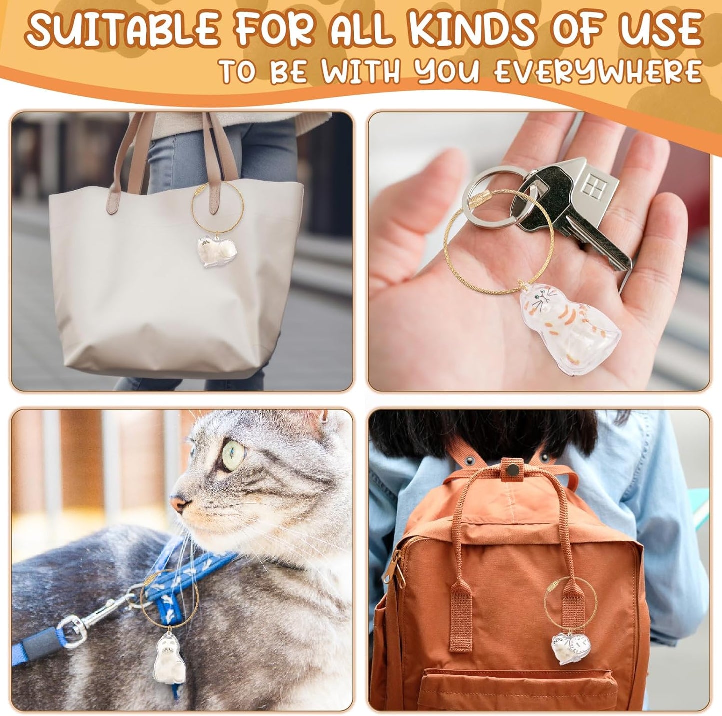 Cat Hair Storage Keychain