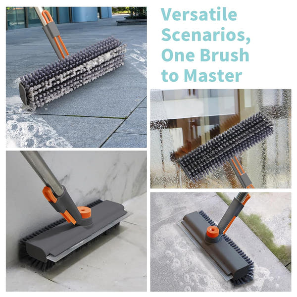 3 in 1 Floor Scrub Brush with Long Handle