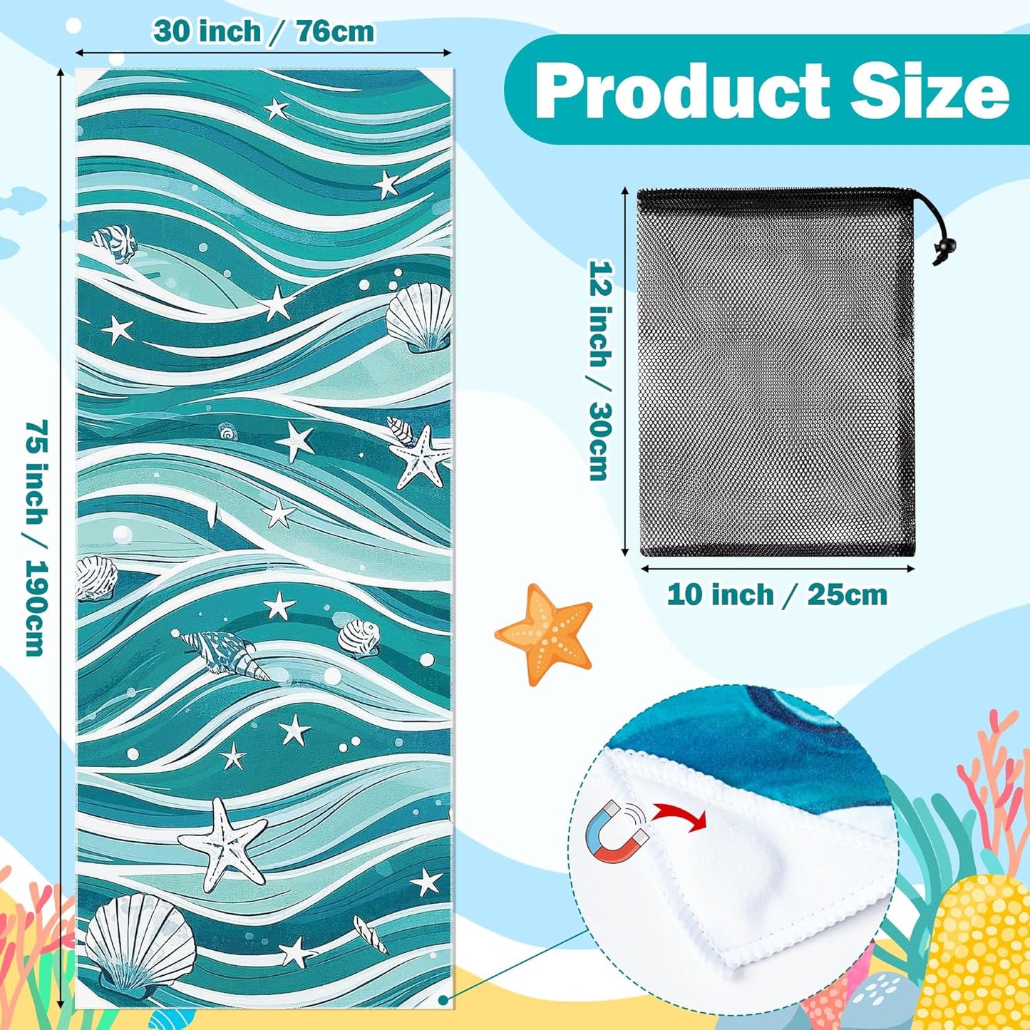 Magnetic Beach Towel