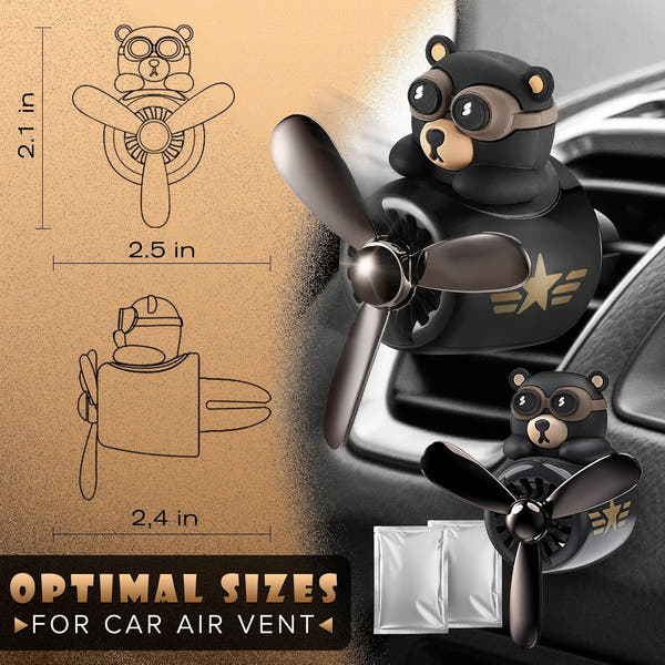 Bear Pilot Car Air Freshener