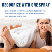 Foot spray in use