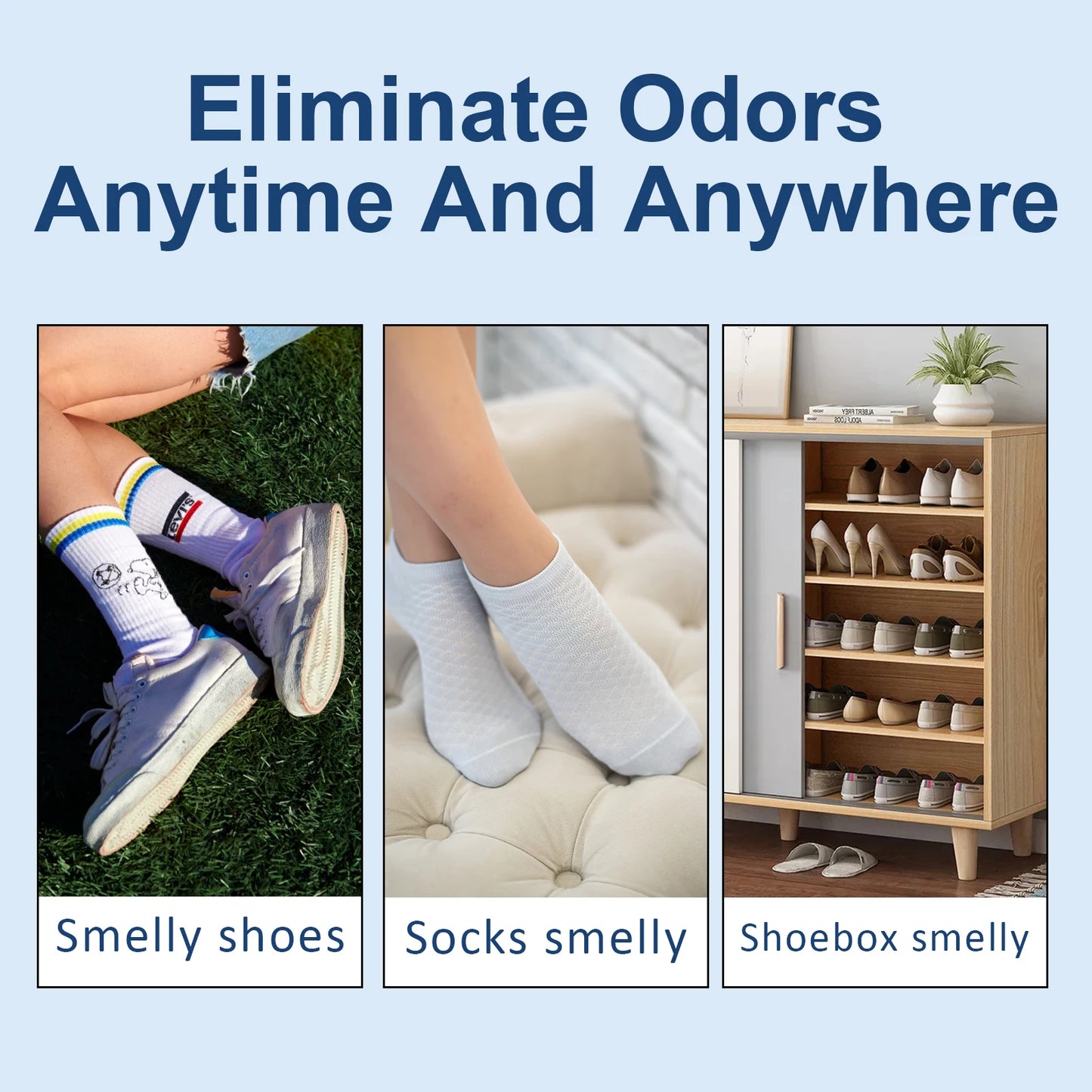 Foot deodorizer spray bottle
