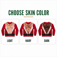 Santa Bare-Chest Christmas Sweater