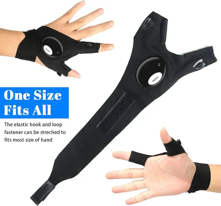LED Half-Finger Gloves