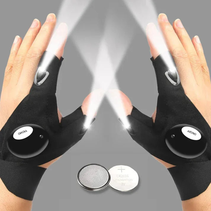 LED Half-Finger Gloves