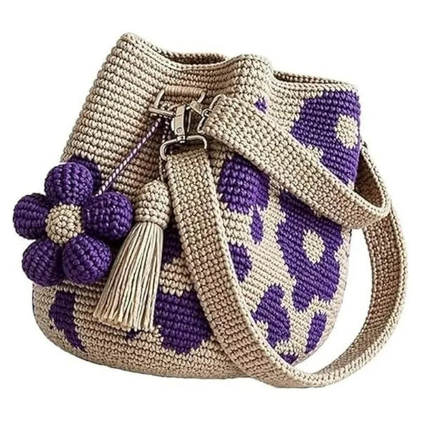 Handwoven Crochet Flower Bag
