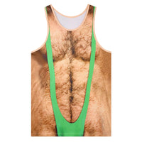 Men's Fake Abs Muscle Print Tank Top