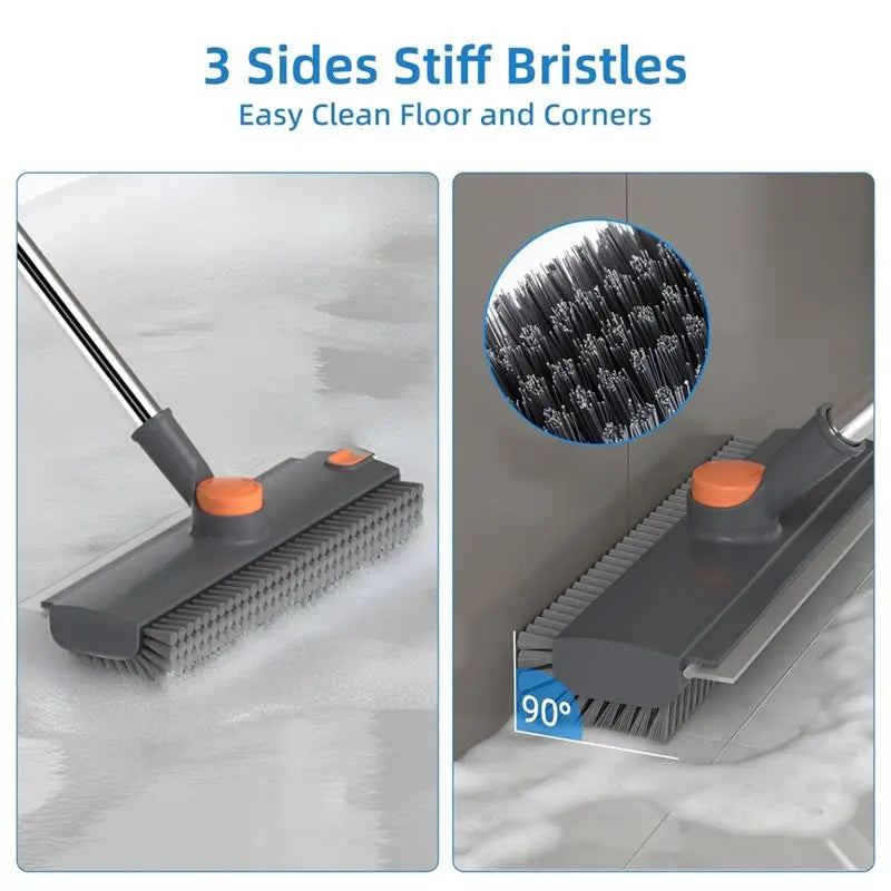 3-in-1 Stiff Bristle Floor & Bathroom Scrub Brush