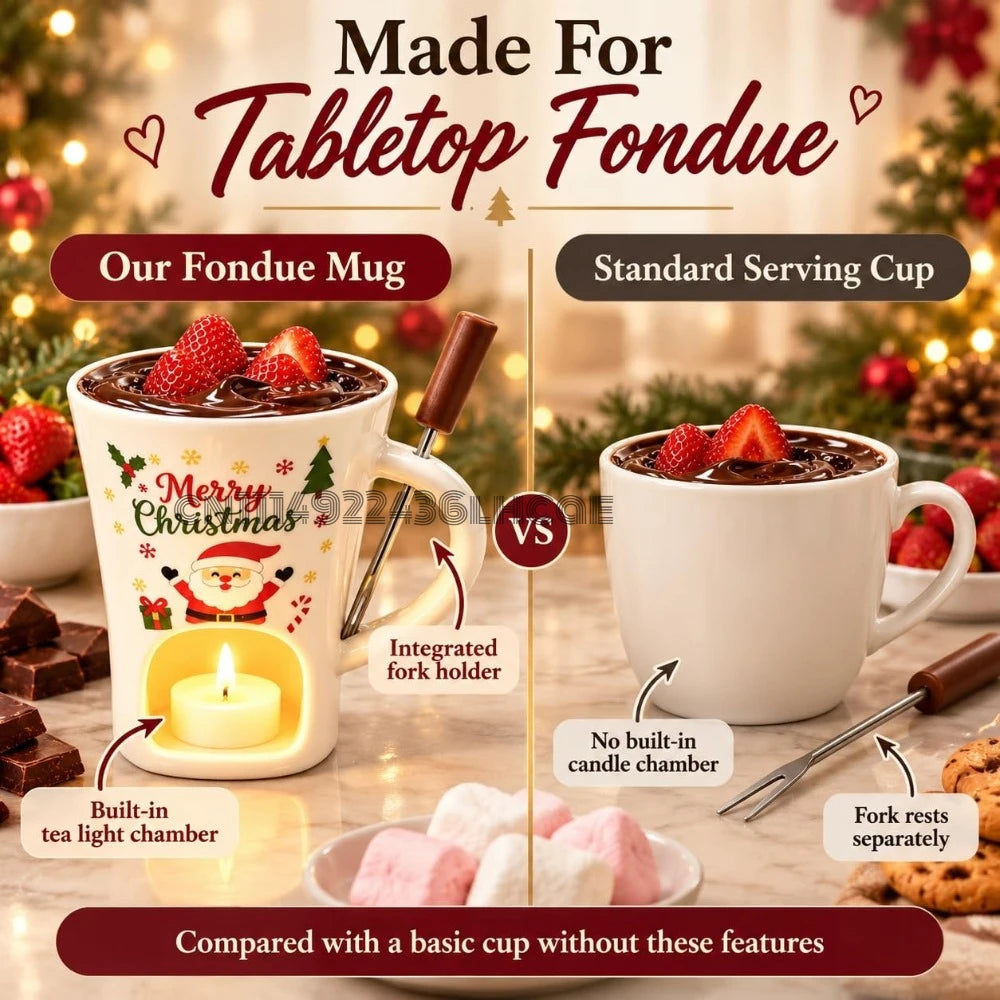 Santa Chocolate Fondue Mug