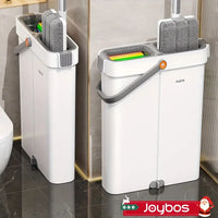 Ultra-Slim Flat Mop & Bucket Set – Hands-Free Wash & Dry Floor Mop