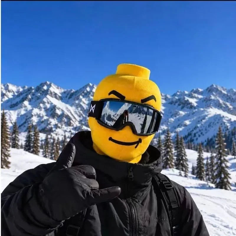 Funny Face Knit Ski Mask