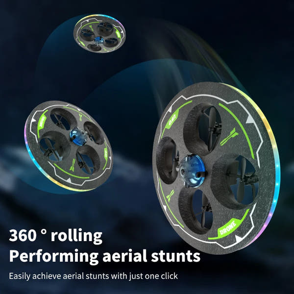 Light-Up UFO Drone with Camera & Obstacle Avoidance