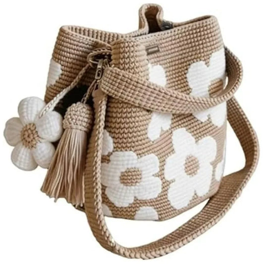 Handwoven Crochet Flower Bag