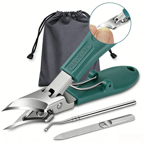 3-Piece Wide Jaw Toenail Clipper Set