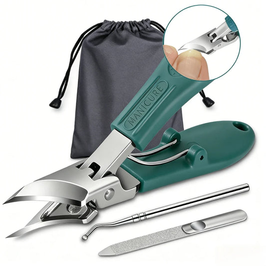 3-Piece Wide Jaw Toenail Clipper Set