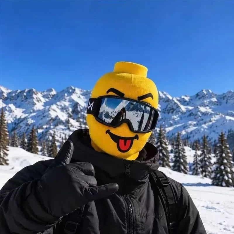 Funny Face Knit Ski Mask