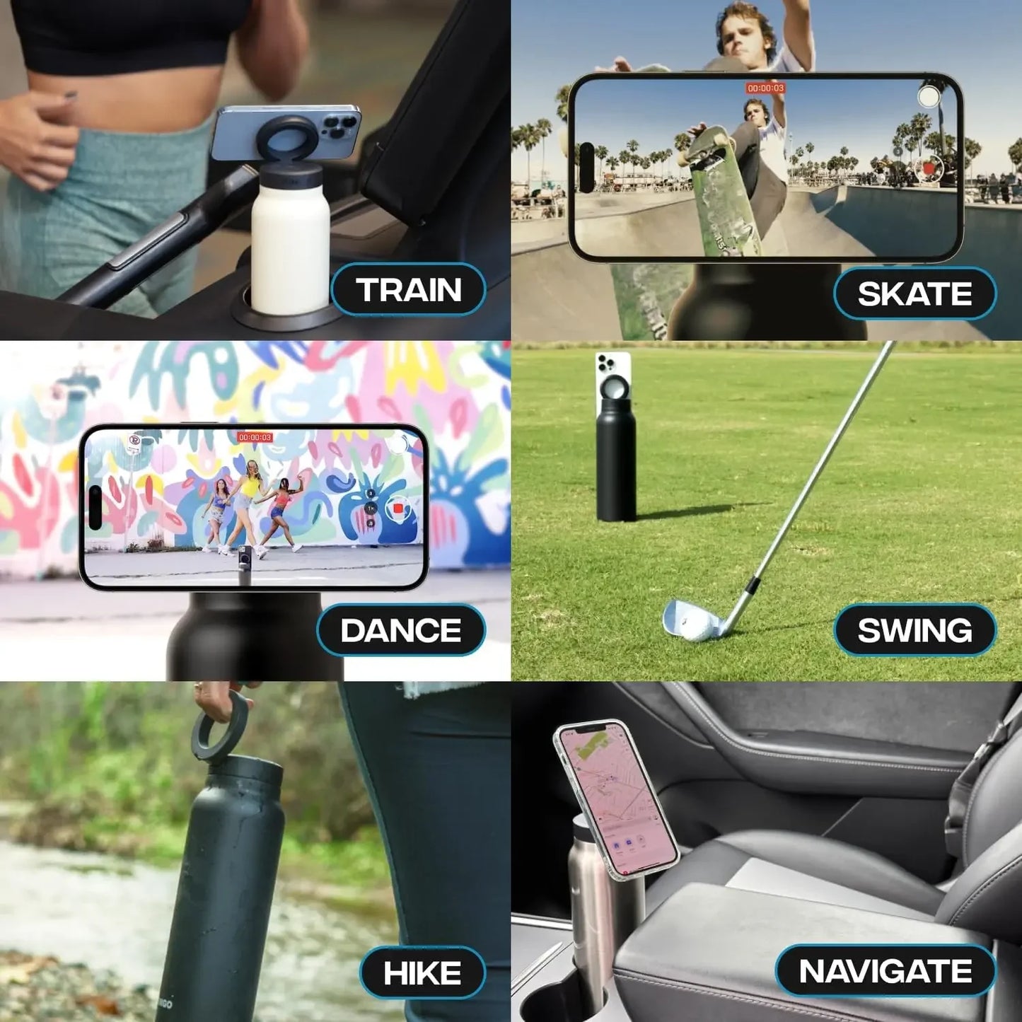 Sports Bottle + Phone Holder