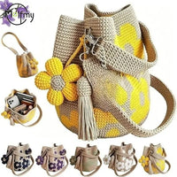 Handwoven Crochet Flower Bag