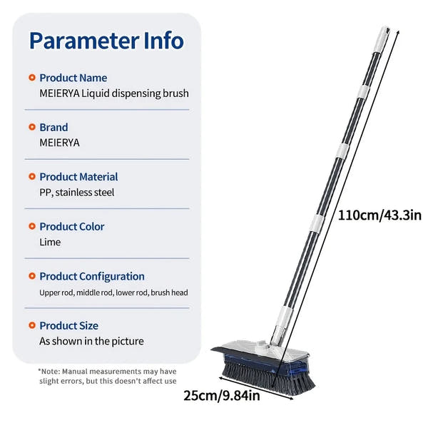 4-in-1 Floor Scrub Brush with Squeegee