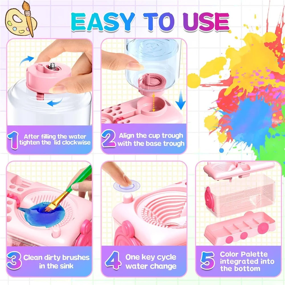4-in-1 Paint Brush Cleaner and Organizer