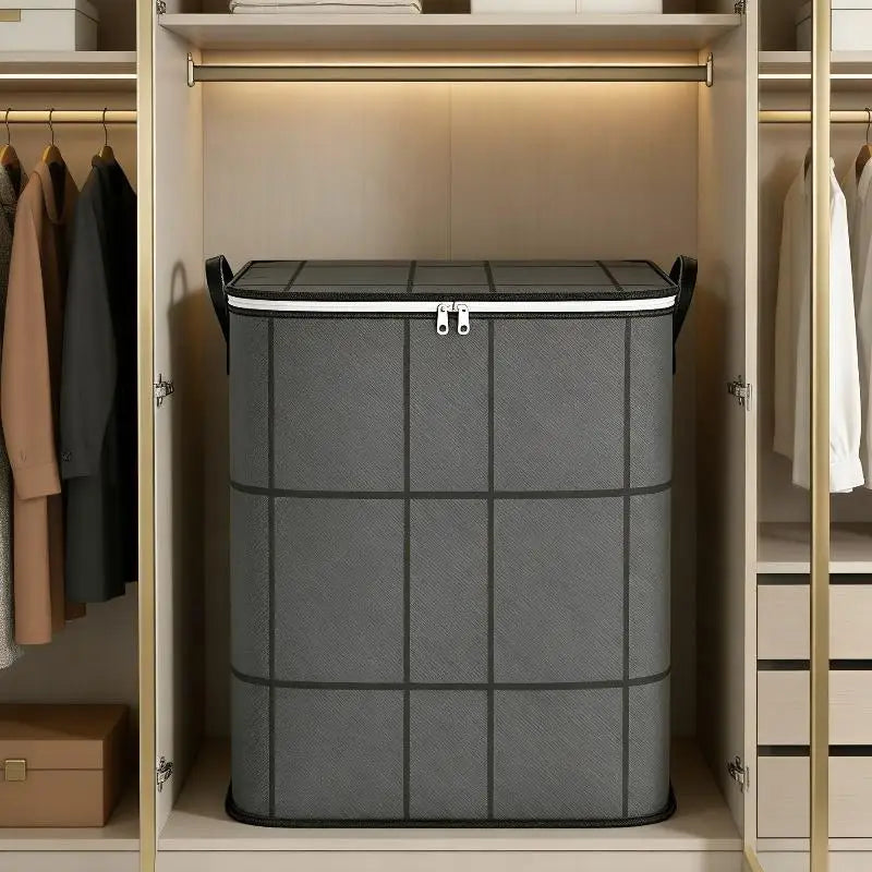 Large Capacity Sturdy Foldable Storage Organizer Bag for Clothes Bedding & Blankets - Home Organization Solution