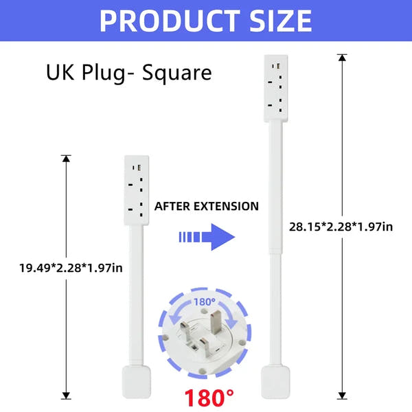 Rotating Outlet Extender with USB — Adjustable Arm