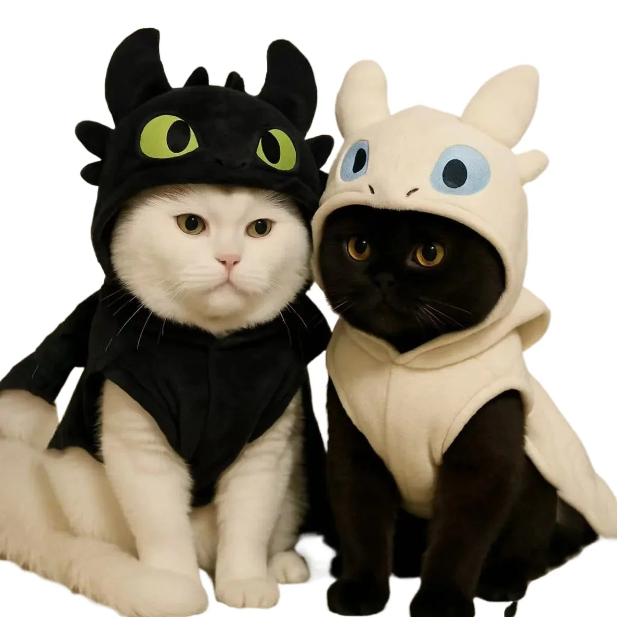Cozy Dragon Hoodie Costume for Cats & Small Dogs