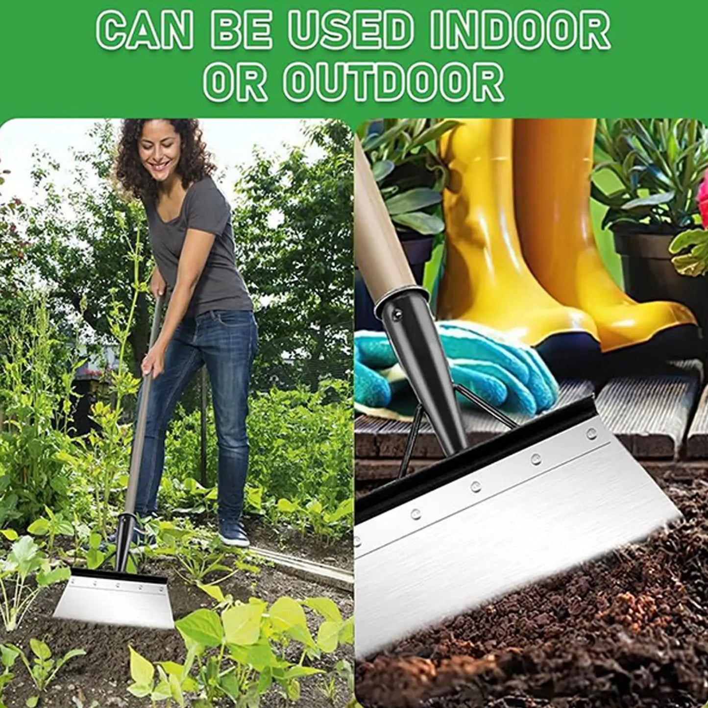 Heavy-Duty Garden Edging Shovel & Moss Scraper
