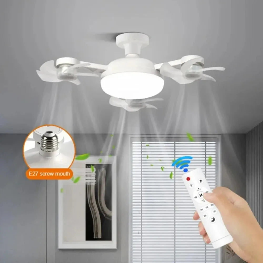 E27 Drone Ceiling Fan Light (2-in-1)