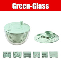5-in-1 Stainless Steel Salad Spinner and Vegetable Slicer