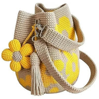 Handwoven Crochet Flower Bag