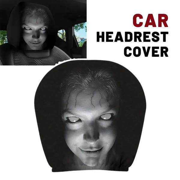 Horror Face Car Headrest Covers