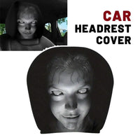 Horror Face Car Headrest Covers