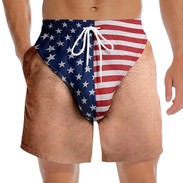 Men's American Flag Swim Trunks