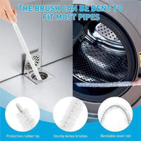 Drain Hair Remover Tool Kit – 25" Flexible Drain Snake & Cleaning Brushes