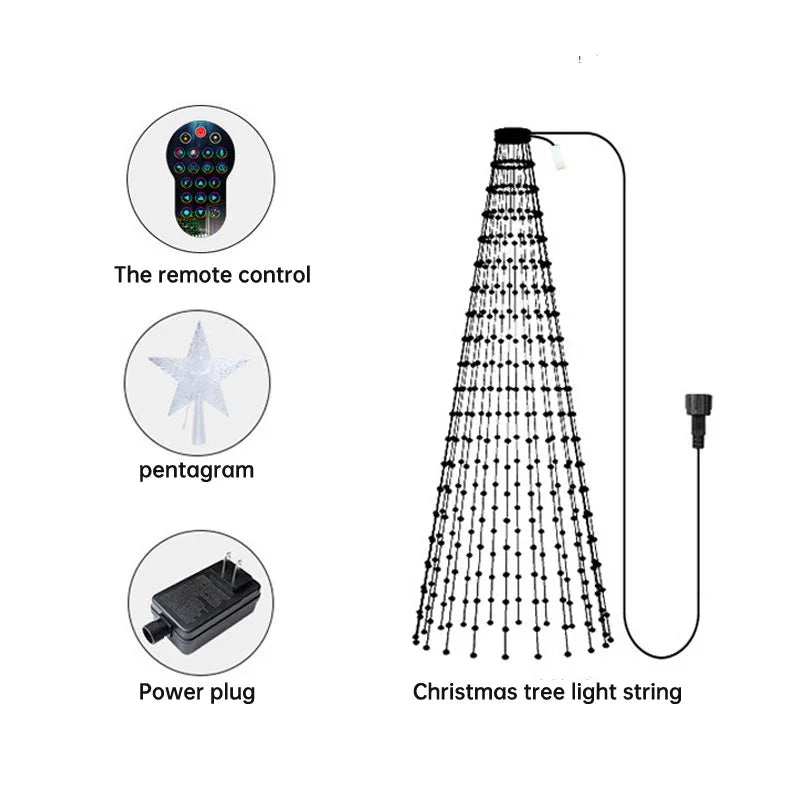 Smart LED Christmas Tree Lights (App-Controlled)