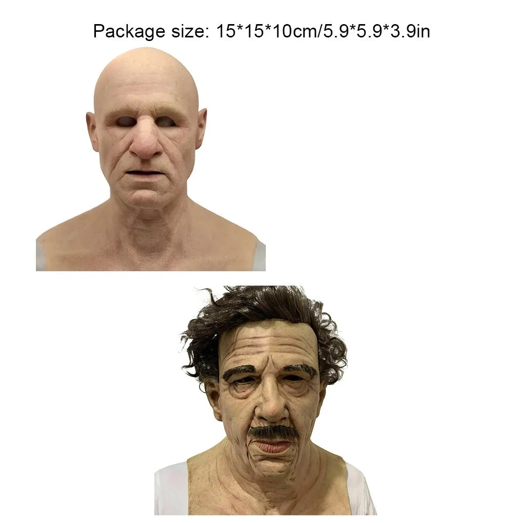 Realistic Old Man Halloween Mask