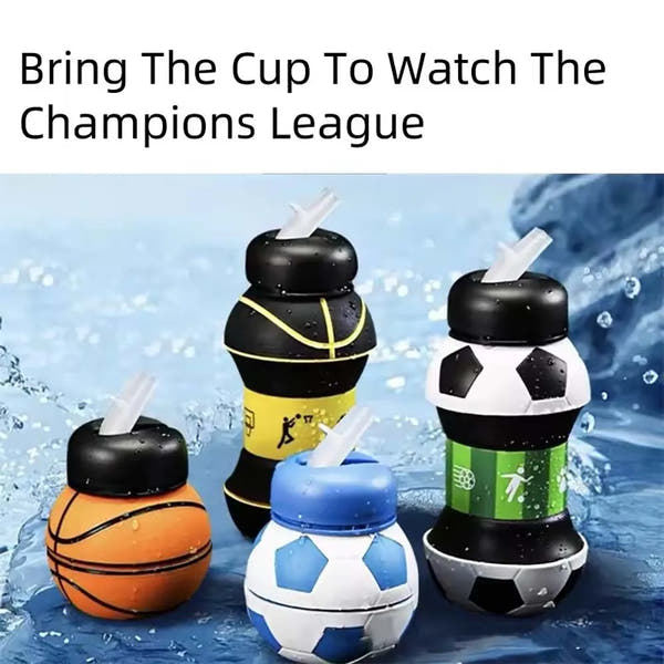Foldable Sports Ball Water Bottle