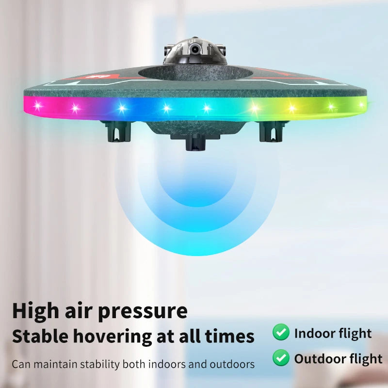 Light-Up UFO Drone with Camera & Obstacle Avoidance