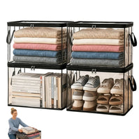 Clear Clothes Storage Bins