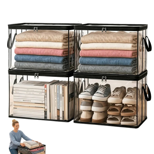 Clear Clothes Storage Bins