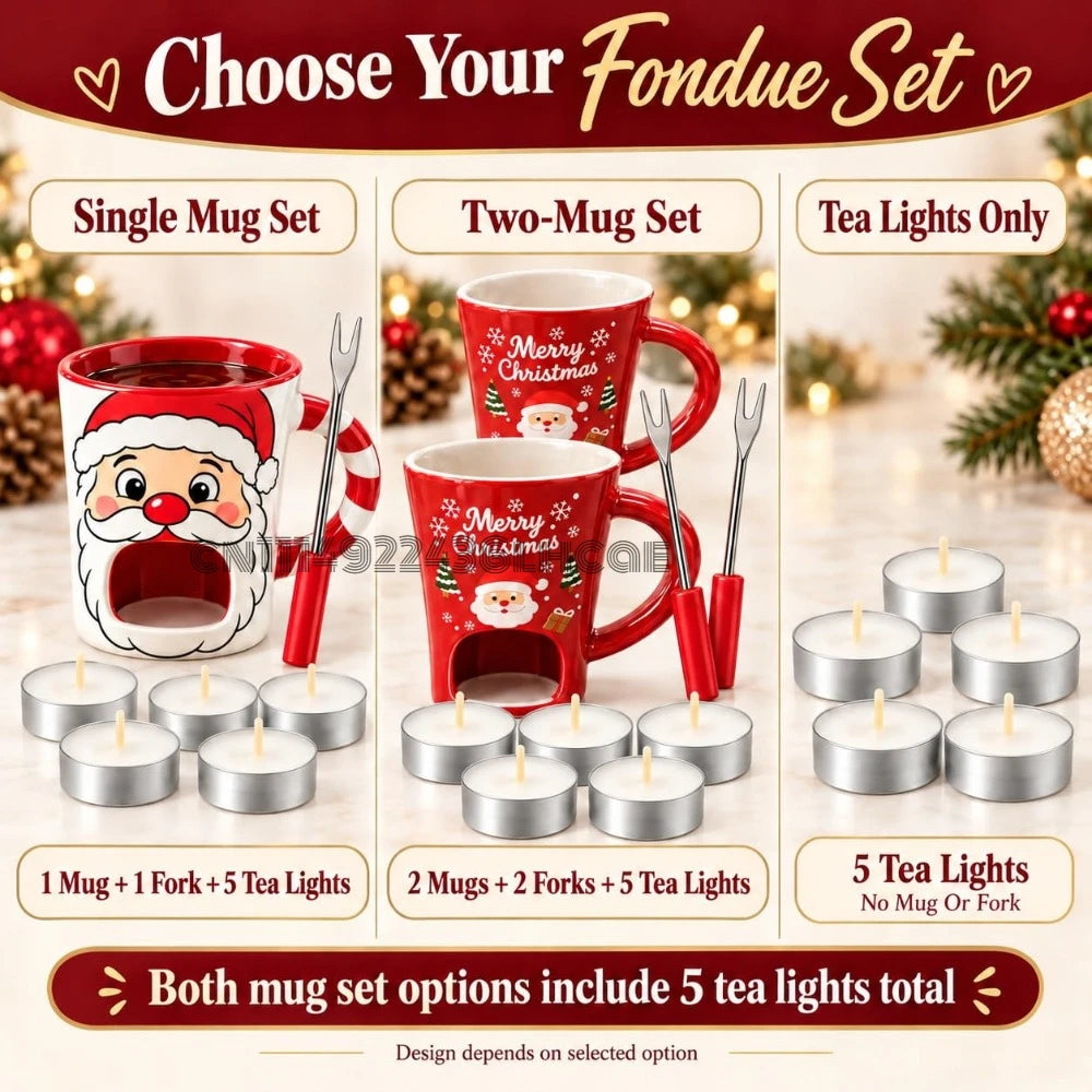 Santa Chocolate Fondue Mug