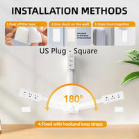 Rotating Outlet Extender with USB — Adjustable Arm