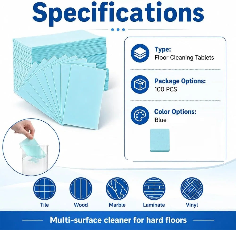Dissolvable Floor Cleaner Sheets (100-Pack)