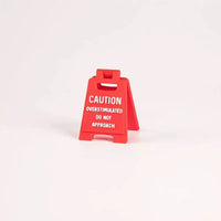 Mini Caution Desk Sign, Overstimulated Do Not Approach