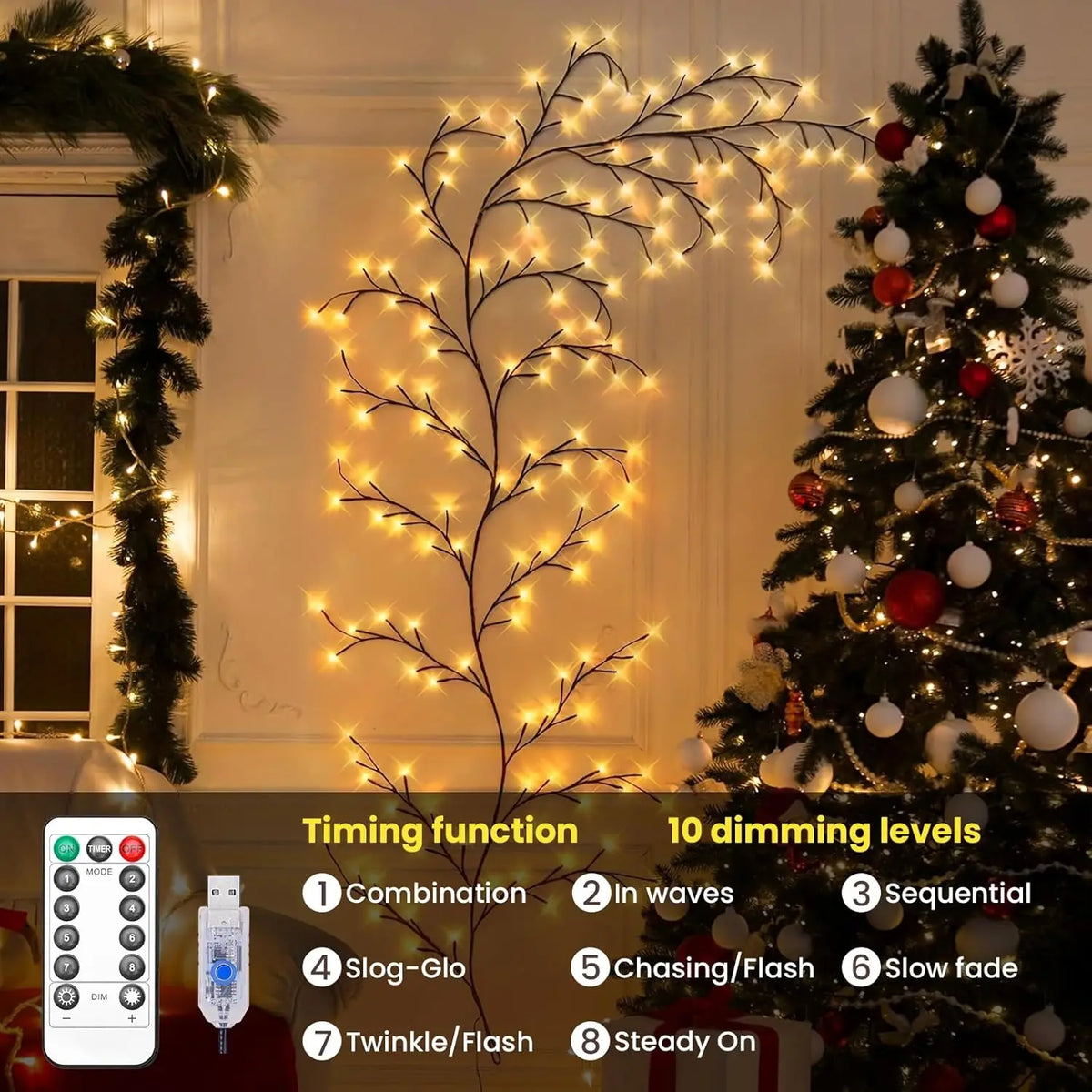LED Willow Vine Light