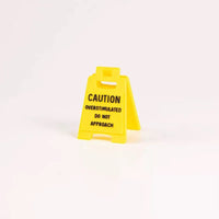 Mini Caution Desk Sign, Overstimulated Do Not Approach