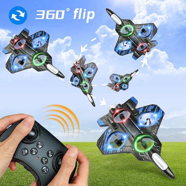 RC Foam Fighter Plane with LED Lights